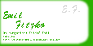 emil fitzko business card