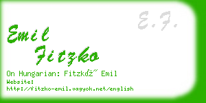emil fitzko business card